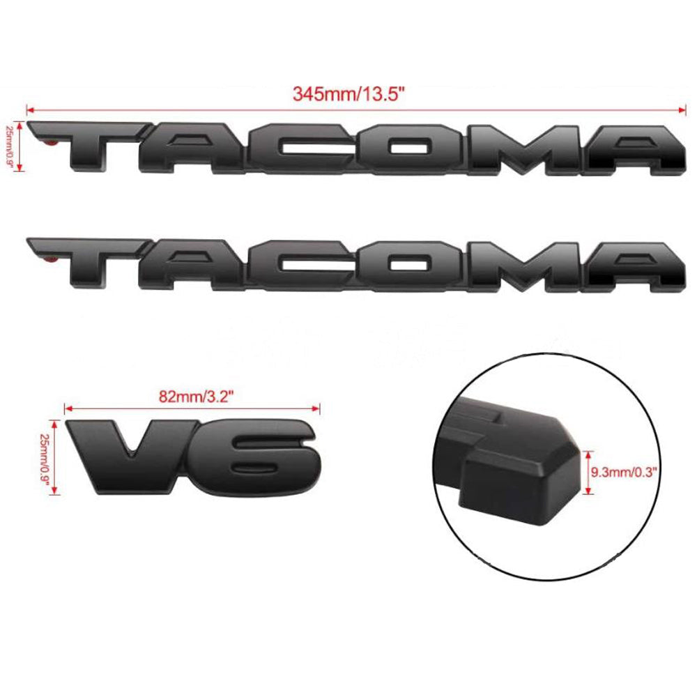 3RD GEN TACOMA BLACKOUT EMBLEM OVERLAY KIT Auto Proo Parts