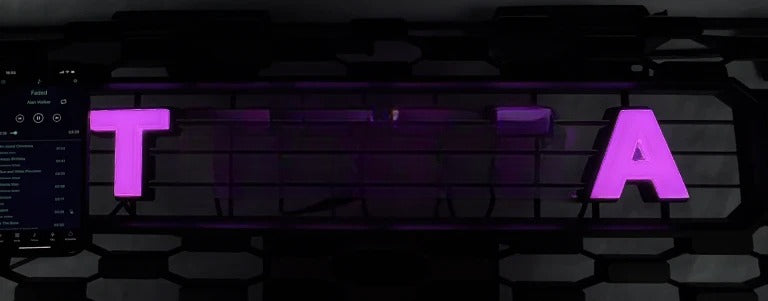 RGB LED Light Up Letters Compatible with 2014-2021 Tundra Aftermarket Grille