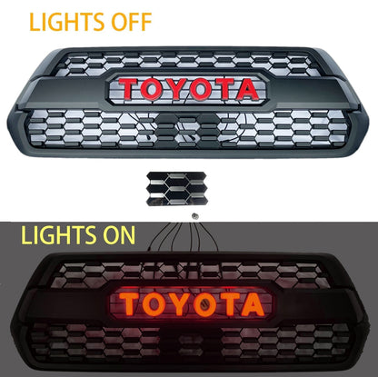 3RD GEN Tacoma Trd Pro LED Illuminated Letters GRILLE FIT FOR TOYOTA TACOMA 2016-2023