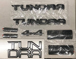 2014 - 2021 Tundra BlackOut Emblem Overlay Kit  & Black Tail Gate Insert Emblem  8pc kit Auto Proo Parts