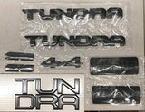 2014 - 2021 Tundra BlackOut Emblem Overlay Kit  & Black Tail Gate Insert Emblem  8pc kit Auto Proo Parts