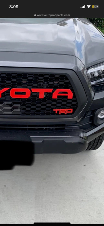 Red TRD Grille Badge Emblem For Tacoma Tundra 4Runner Auto Proo Parts