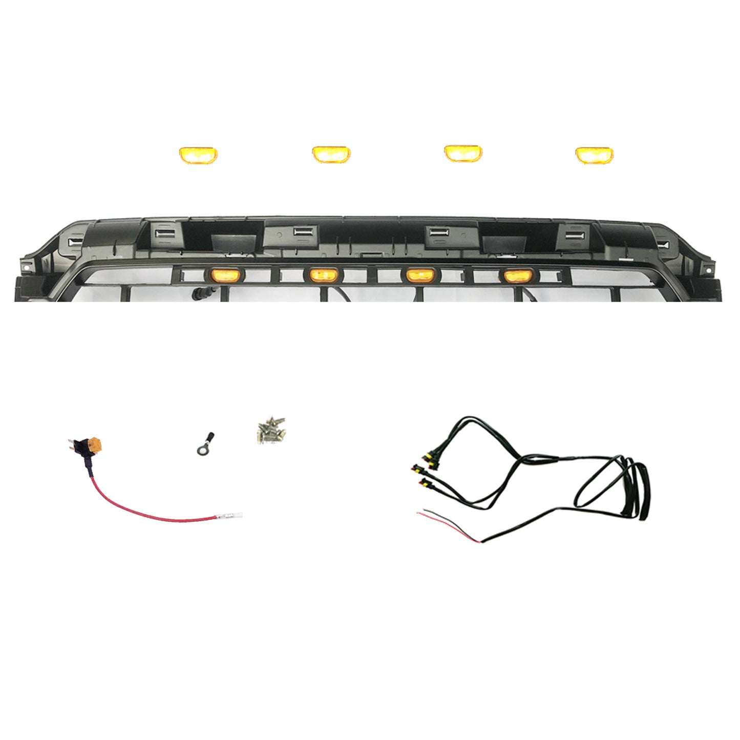 Kit de luces estilo "Raptor" de 4 piezas para Tacoma 2012-2015 (ámbar / blanco / ámbar ahumado / blanco ahumado)