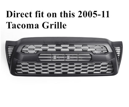 RGB LED Light Up Letters for 2005-2011 And 2012-2015 Tacoma Trd Pro Style Grille